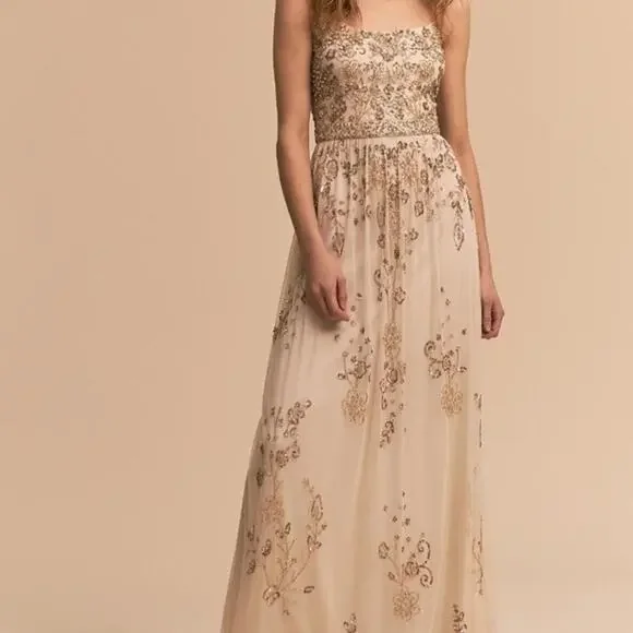 BHLDN Adrianna Spelled Mason Dress Size 0 Retails for $359 - Picture 1 of 9